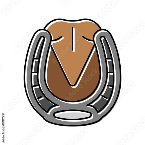 farrier blacksmith color icon vector. farrier blacksmith sign. isolated symbol illustration