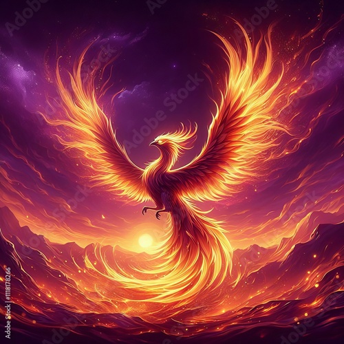 Phoenix Rising from Ashes