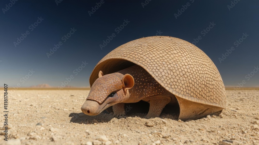 Armadillo burrow with an arched entrance Armadillo burrow with an arched entrance