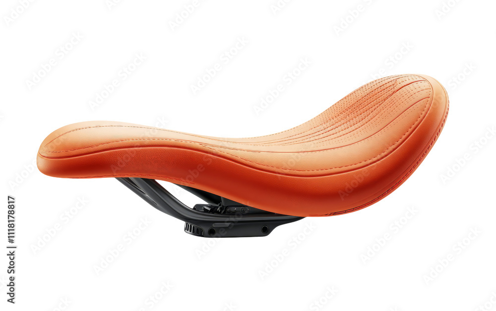 Orange Bike Saddle Isolated on Transparent Background Orange Bike Saddle Isolated on Transparent Background