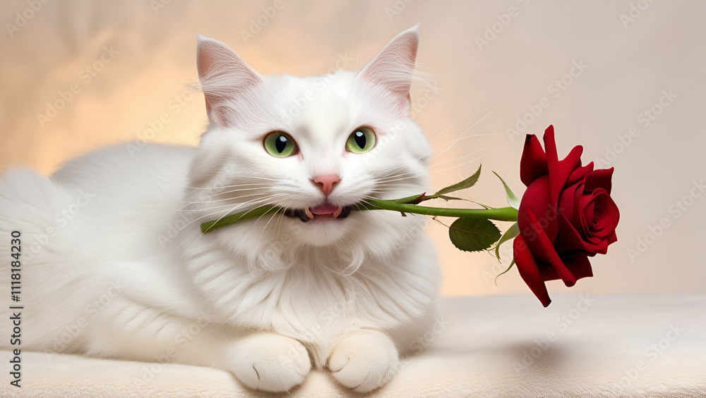 Title: Phoenix, A Beautiful Snowwhite Cat with Bright Piercing Eyes
Title: Phoenix, A Beautiful Snowwhite Cat with Bright Piercing Eyes