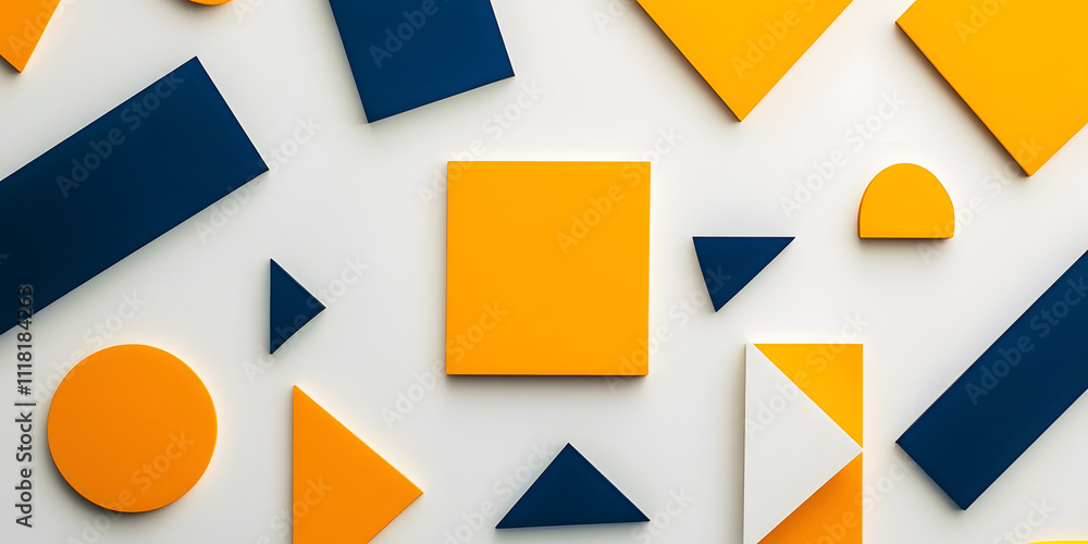 Vibrant Geometric Shapes in Abstract Design Vibrant Geometric Shapes in Abstract Design