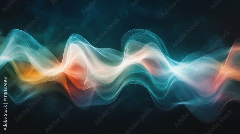 Fototapeta premium Abstract wave background. Colorful energy flow concept.