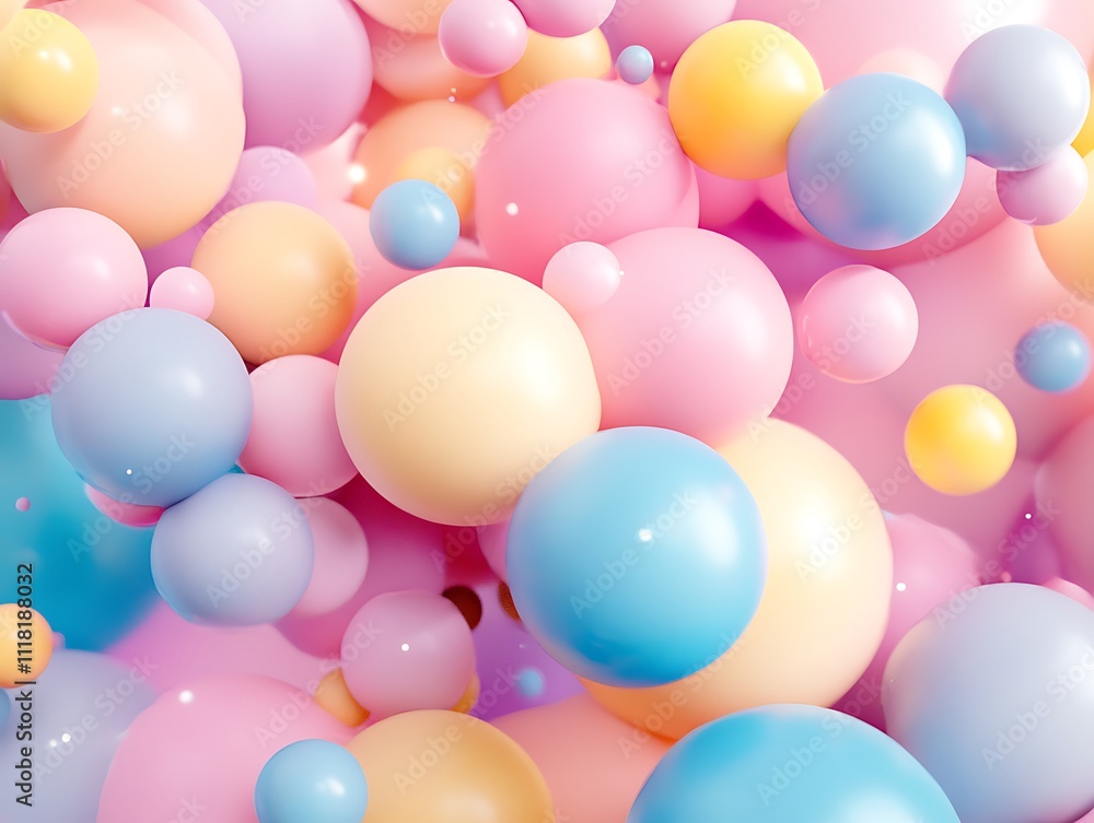 Dreamy Pastel Spheres: A Soft Abstract Composition Dreamy Pastel Spheres: A Soft Abstract Composition