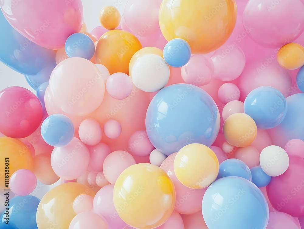 Dreamy Pastel Spheres: A Soft Abstract Composition Dreamy Pastel Spheres: A Soft Abstract Composition