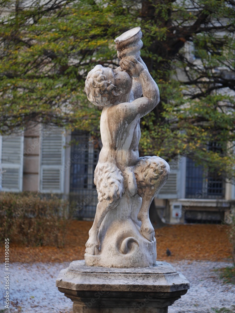 Obraz premium fountain in the park,palazzo Bianco,rolli Genova