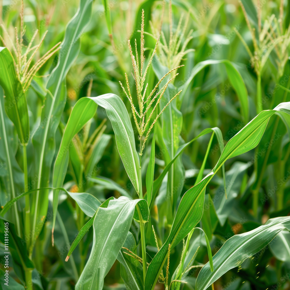 Green corn agriculture field Green corn agriculture field