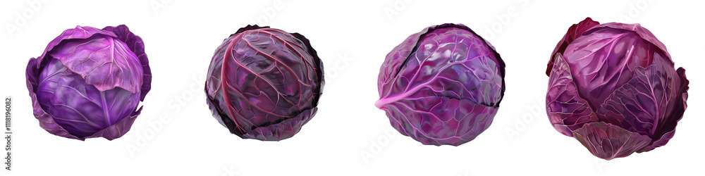 A vibrant collection of purple cabbages showcasing their unique textures and hues in an eye-catching arrangement. A vibrant collection of purple cabbages showcasing their unique textures and hues in an eye-catching arrangement.