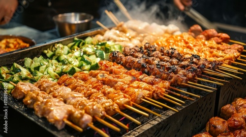 Mouthwatering Street Food Skewers photo