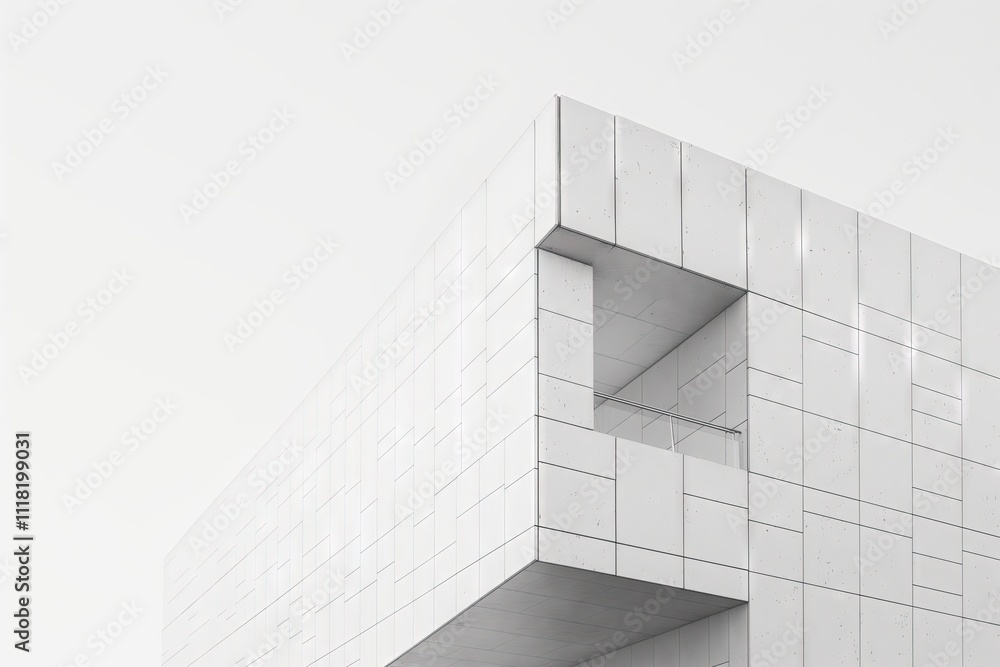 Obraz premium Monochromatic Architectural Minimalism Facade