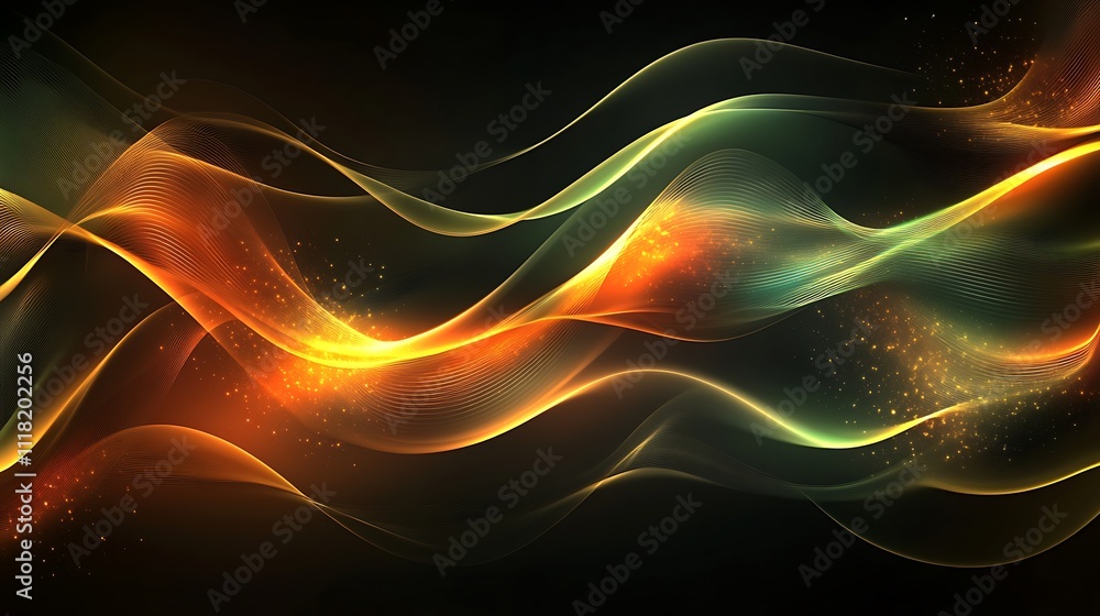 Fototapeta premium Colorful Abstract Background with Glowing Lights and Vibrant Effects