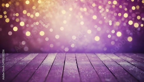 purple sparkling bokeh isolated on voilet background photo