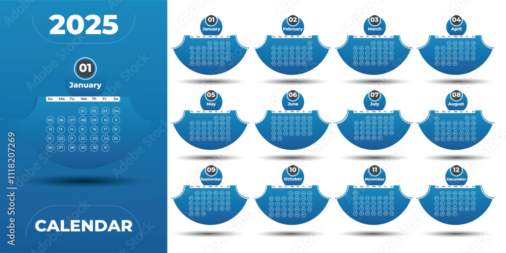 Modern desk calendar design 2025 Modern desk calendar design 2025