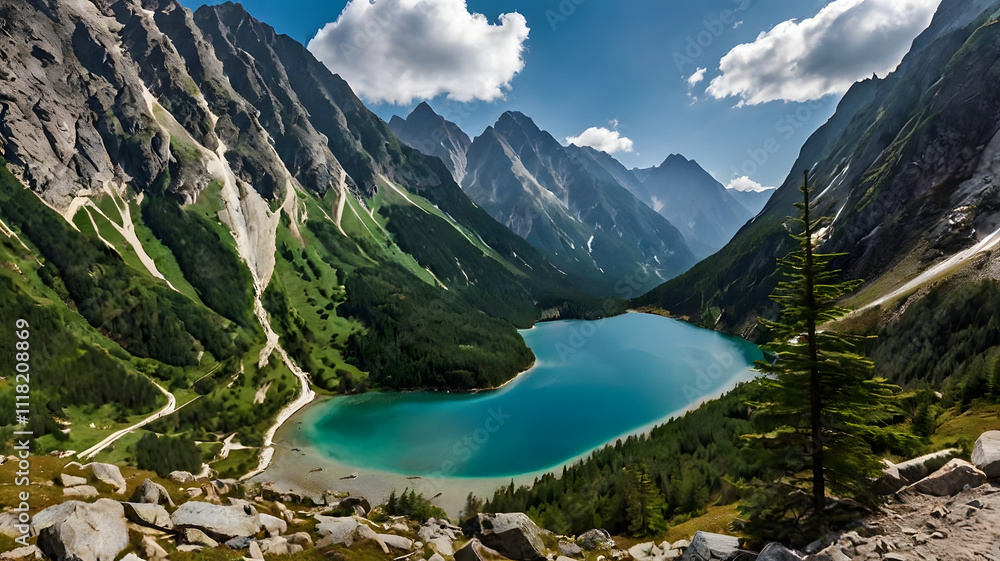 Fototapeta premium Morskie Oko: The Jewel of the Tatra Mountains