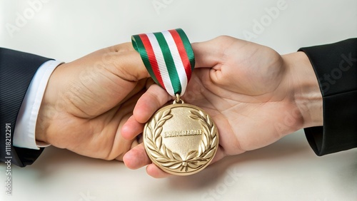 mentor ship medal in studio background and high detailing