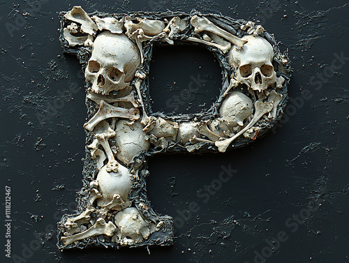 alphabet, bones, letters, skeleton, spooky, eerie, creepy, horror, gothic, macabre, anatomy, skull, spine, ribcage, femur, tibia, fibula, humerus, ulna, radius, clavicle, scapula, pelvis, vertebrae, m