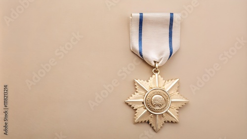 community service medal in studio background and high detailing