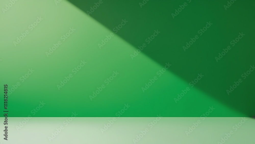 Serene Green Background with Soft Natural Light and Minimalist Style Serene Green Background with Soft Natural Light and Minimalist Style