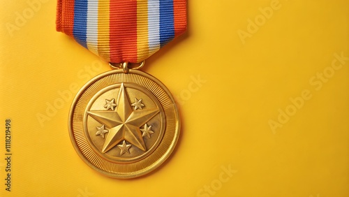 service excellence medal in studio background and high detailing