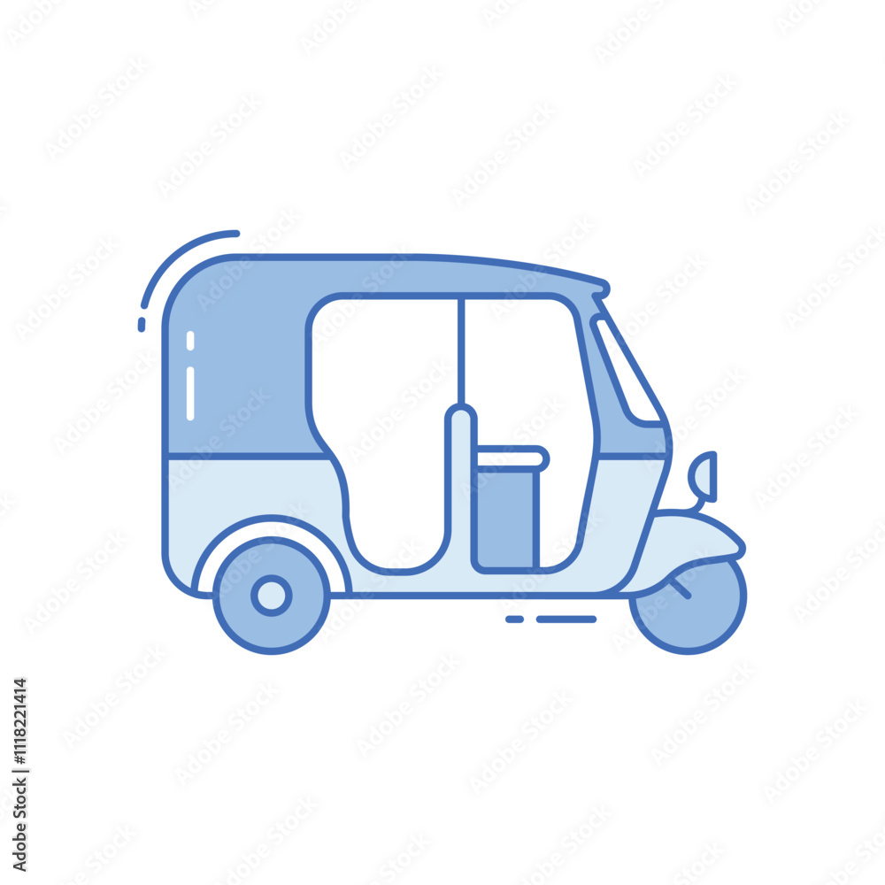 Rikshaw vector icon Rikshaw vector icon