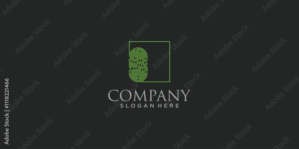 Creative finger print logo design with modern concept premium vector Creative finger print logo design with modern concept premium vector