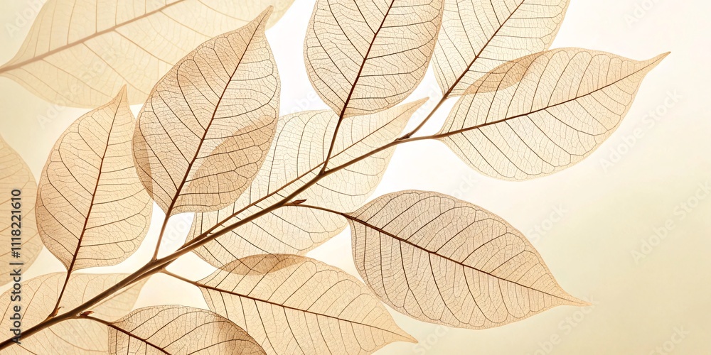 Serene Digital Art of Translucent Autumn Leaves with Pastel Tones V6 Serene Digital Art of Translucent Autumn Leaves with Pastel Tones V6