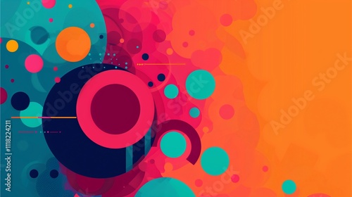 Abstract Colorful Circles Background