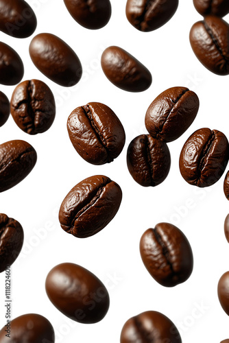 Wallpaper Mural coffee beans isolated on white Torontodigital.ca