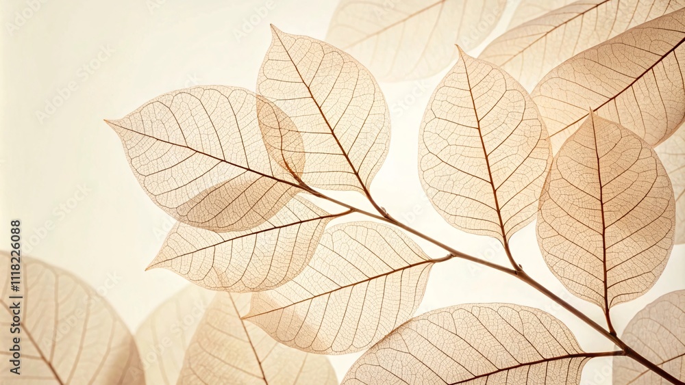 Serene Digital Art of Translucent Autumn Leaves with Pastel Tones V12 Serene Digital Art of Translucent Autumn Leaves with Pastel Tones V12