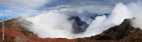 Roque de los Muchachos, Vulkan auf der Insel La Palma, Kanaren, Spanien, Europa, Panorama  photo