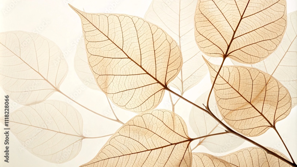 Serene Digital Art of Translucent Autumn Leaves with Pastel Tones V11 Serene Digital Art of Translucent Autumn Leaves with Pastel Tones V11