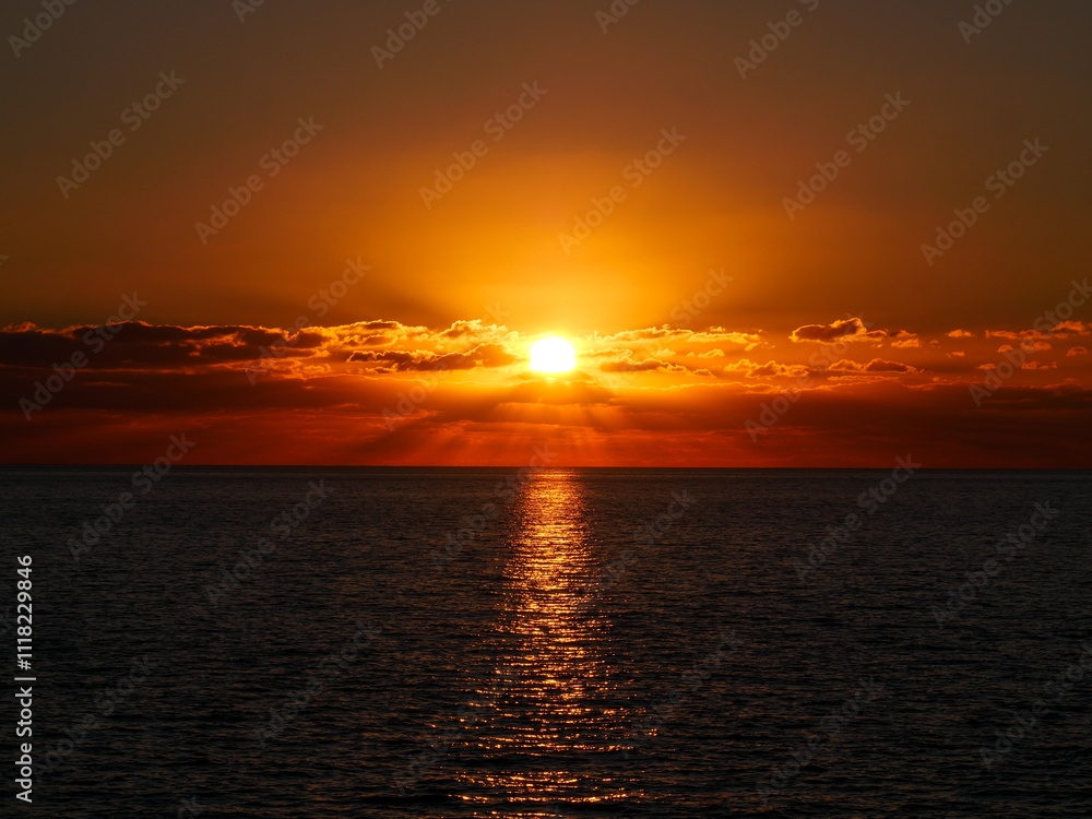 Fototapeta premium Corse - Bonifacio - Coucher de soleil