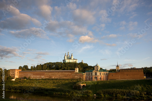 Russia Smolensk region landscape on a summer cloudy day