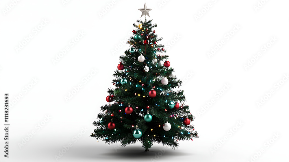 A Christmas tree with many ornaments on it A Christmas tree with many ornaments on it