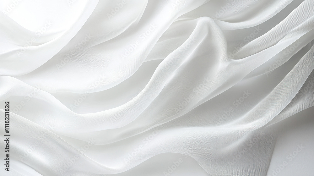 Elegant white silk fabric gently flowing, creating a soft and luxurious texture, evoking a sense of purity and grace. Elegant white silk fabric gently flowing, creating a soft and luxurious texture, evoking a sense of purity and grace.