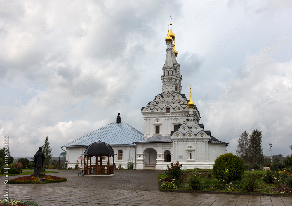 Russia Smolensk region Vyazma St. John the Baptist Monastery view on a summer cloudy day Russia Smolensk region Vyazma St. John the Baptist Monastery view on a summer cloudy day