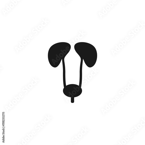 Human Urinary System icon isolated on white background.