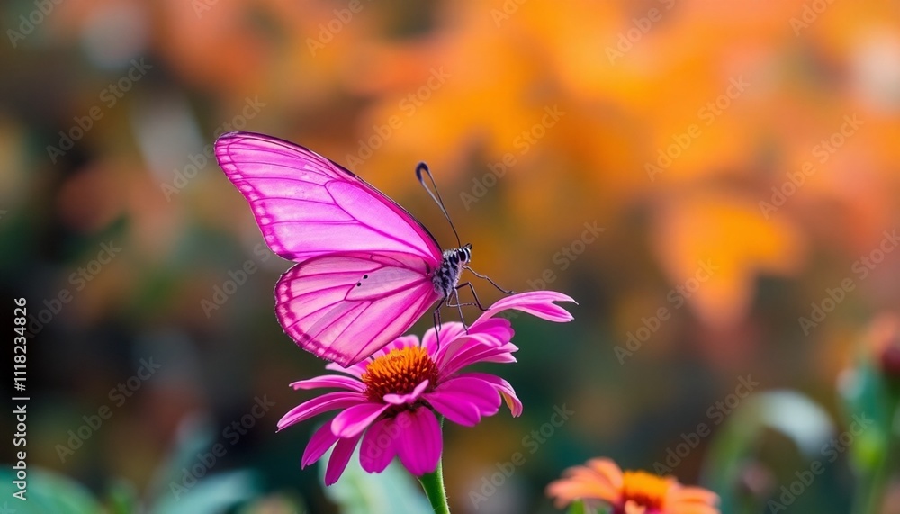 Obraz premium butterfly on flower
