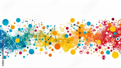 Colorful Frame Border Background with Health and Medical Icons for Modern Healthcare Design