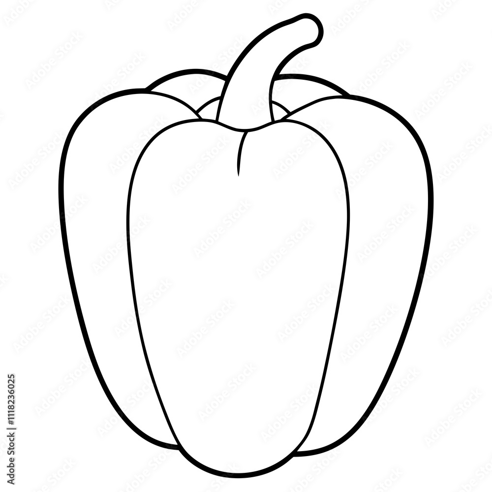A simple Bell Pepper vector A simple Bell Pepper vector
