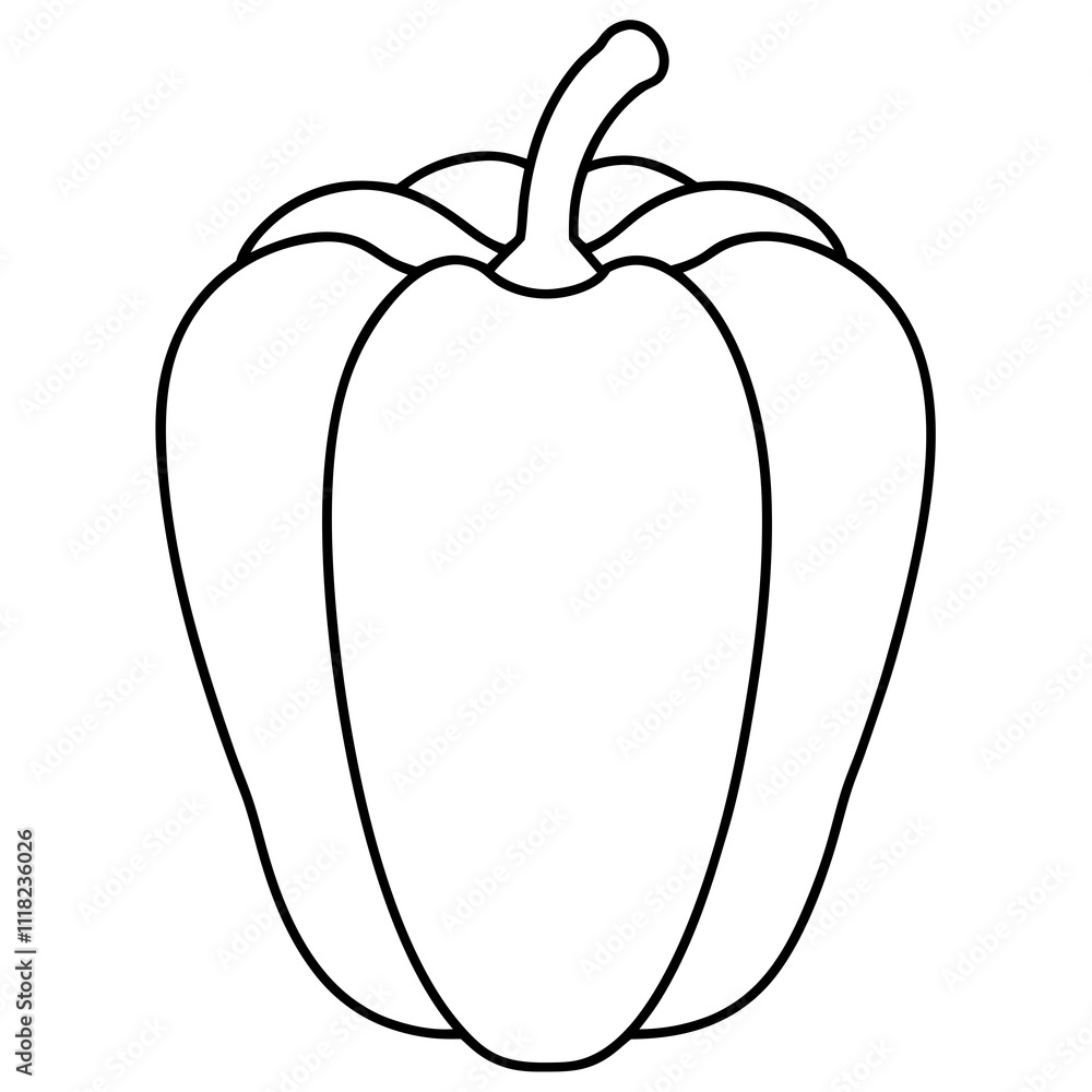 A simple Bell Pepper vector A simple Bell Pepper vector