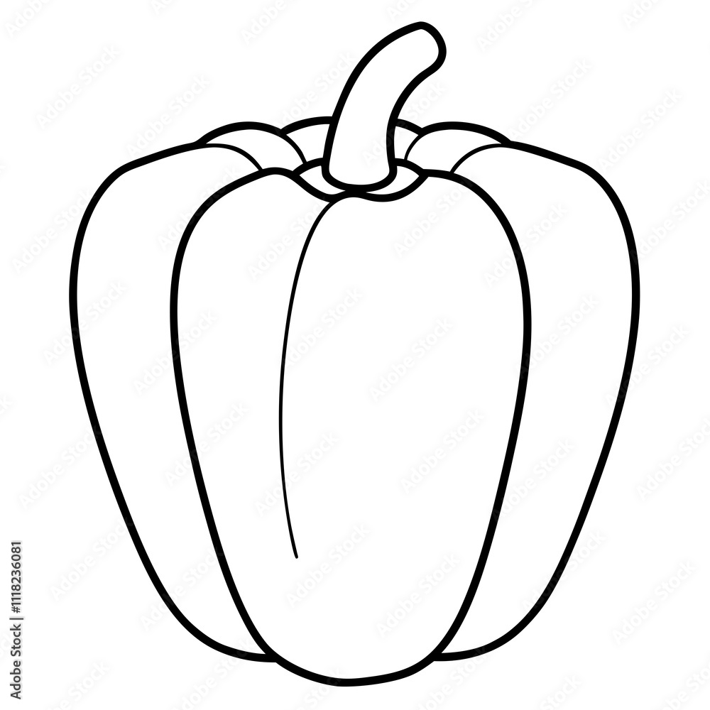 A simple Bell Pepper vector A simple Bell Pepper vector