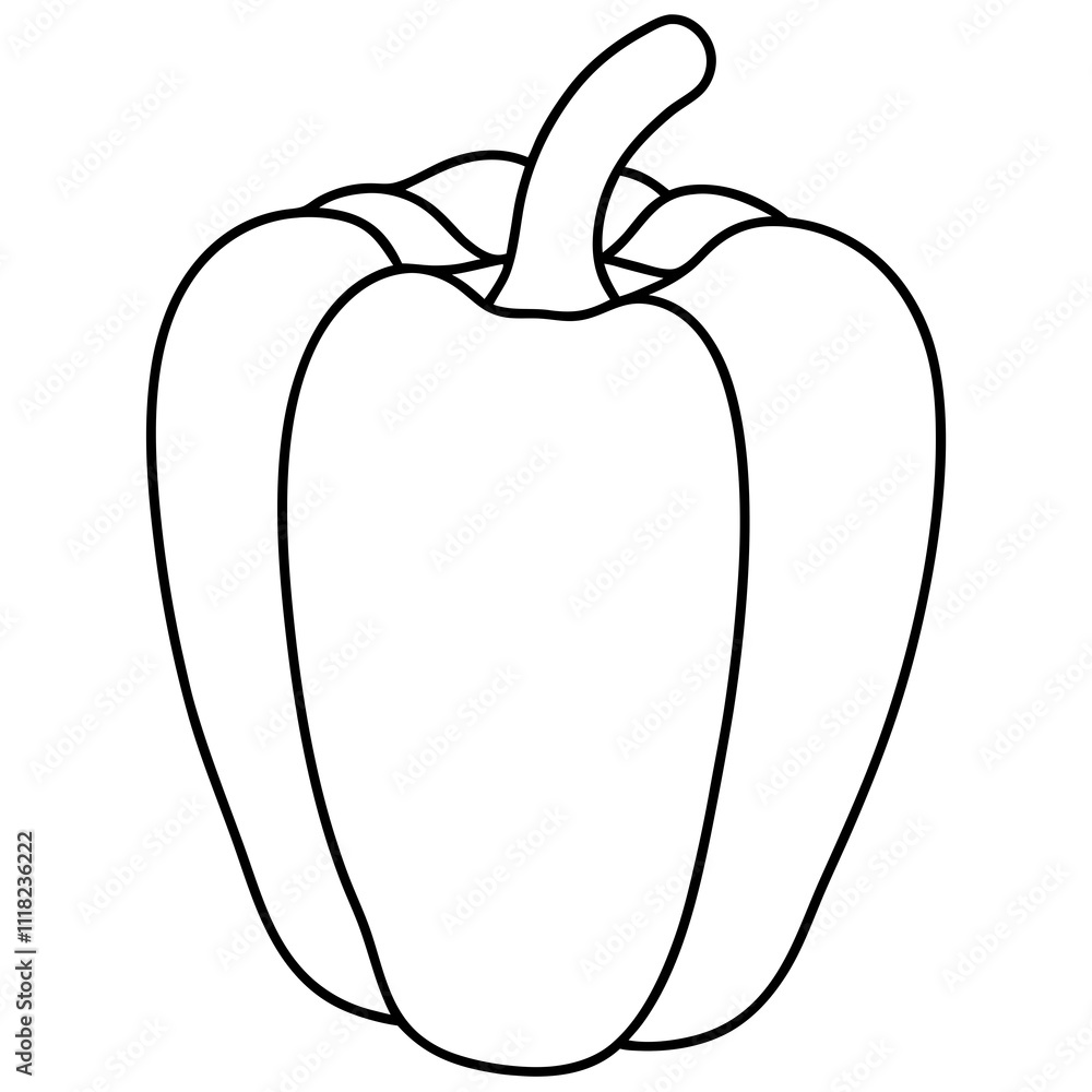 A simple Bell Pepper vector A simple Bell Pepper vector