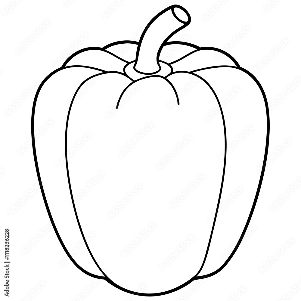 A simple Bell Pepper vector A simple Bell Pepper vector