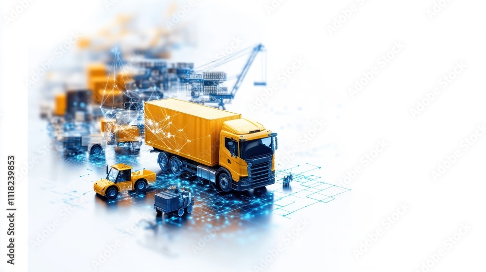 Fototapeta premium Modern Logistics in Transportation Management Systems