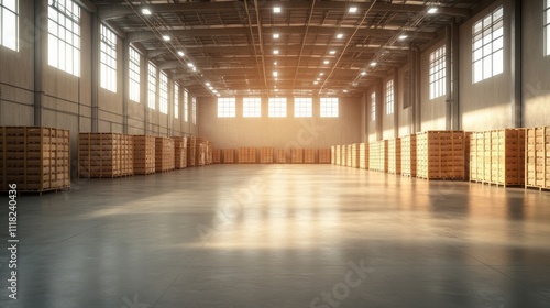 Modern Warehouse Interior with Efficient Layout photo