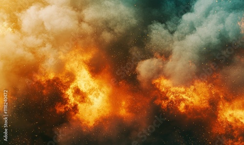 Wallpaper Mural Dynamic abstract fire and smoke background Torontodigital.ca