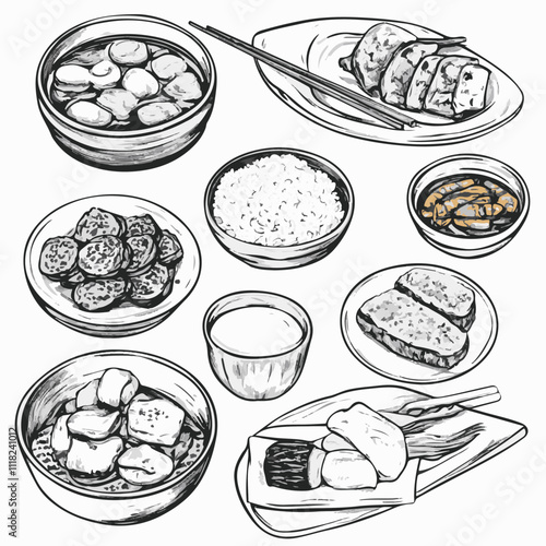 set of kinds of food