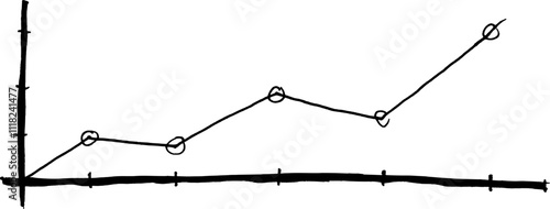 black and white hand drawn graph diagram sketch vector