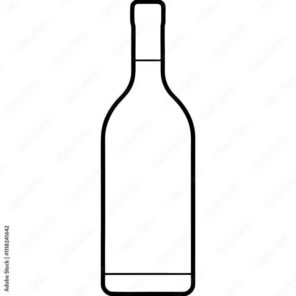 A simple Bottle of Wine vector A simple Bottle of Wine vector